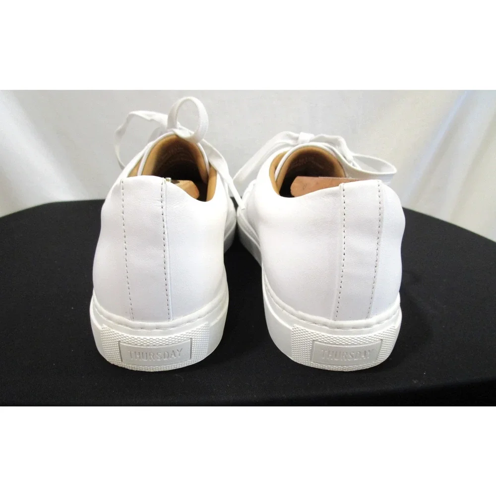 EUC! Thursday Premier Everyday White Leather Low Top Sneakers Men 12.5